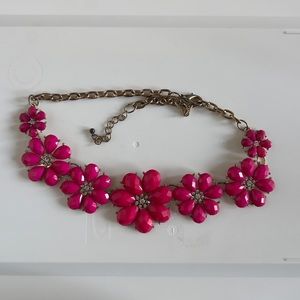 Pink flower necklace